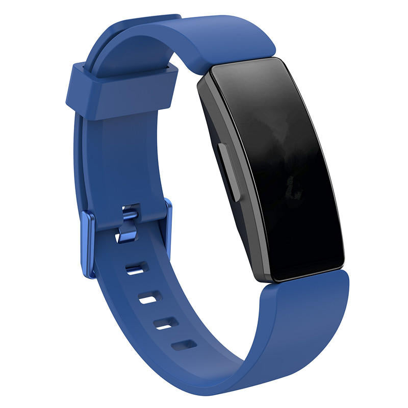 Soft Silicone Wristband Replacement Sports Watch Band For Fitbit Inspire/Inspire HR/ACE 2 -Navy Blue