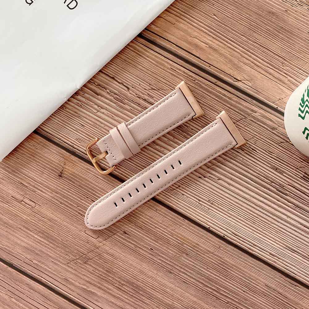 Shell Pattern Leather Watch Band For Samsung Galaxy Watch 42/46mm Gear S3 Frontier/Classic(Pink)