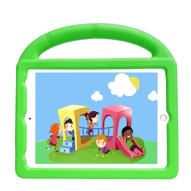 Wheel iPad Case For iPad 9.7inch Air1/2 Pro9.7 Shockproof Stand Cover With Handle Stand-Green