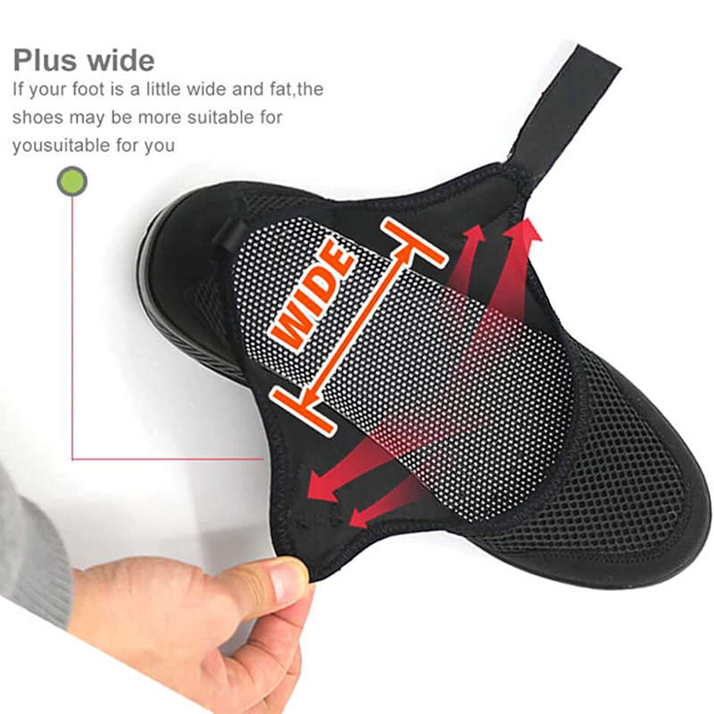 Women Casual Air Cushion Sneakers Velcro Mary Jane Shoes-Black
