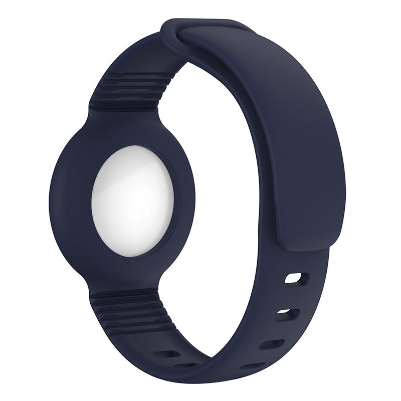 Apple Airtags Watch Strap Silicone Protective Sleeve-MidnightBlue