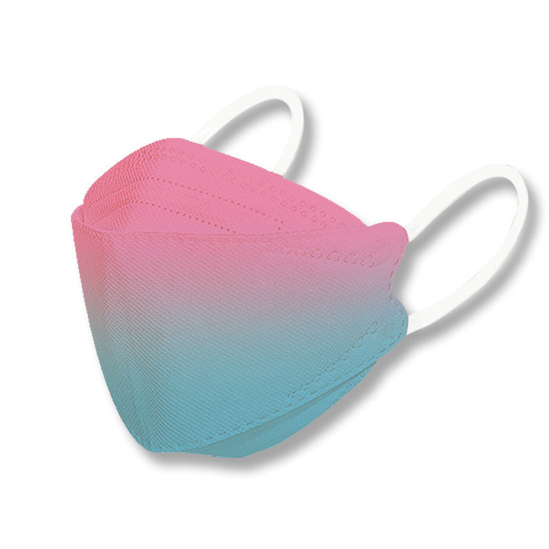 50Pcs Gradient Face Mask 3-Ply Protection Safty Masks For Adults-Pink Blue