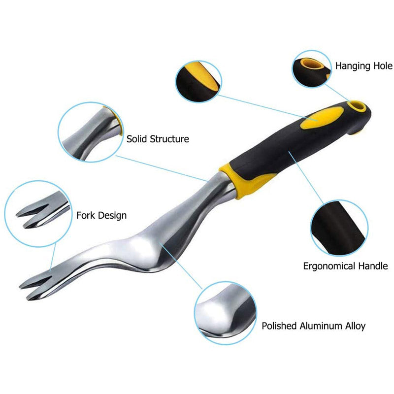 Home & LivingHand Weeder Tool Garden Weeding Tools with Ergonomic Handle Easy for Weed Removel Manual Weed Puller Bend for Garden Lawn Yard -Yellow