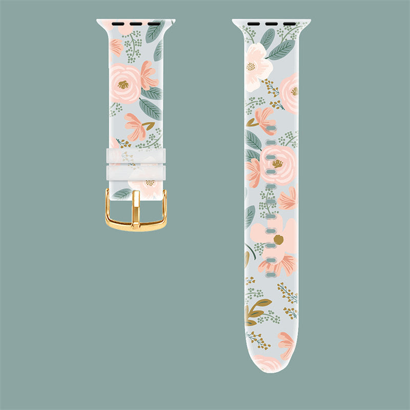 Apple Watch Sport Silicone Band Colorful Printed for iWatch Series 7 6 5 4 3 2 1-Pattern1