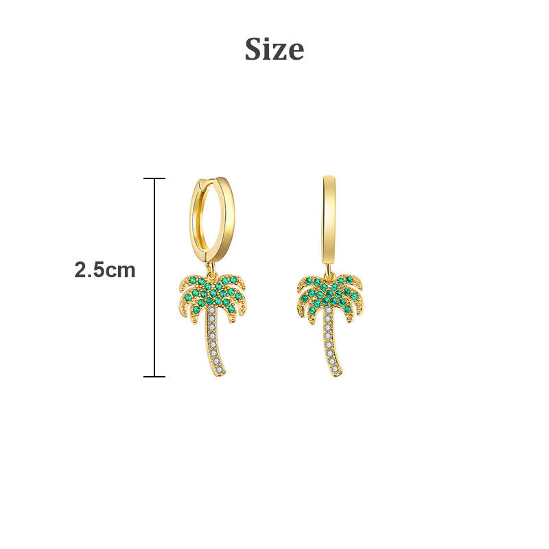 9 Pairs Coconut Cactus Earrings Set Elegant Stud for Girls and Women
