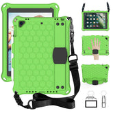 Hive iPad Case For iPad 5/6/Pro 9.7/iPad9.7 Durable Stand Cover With Shoulder Strap-GreenBlack