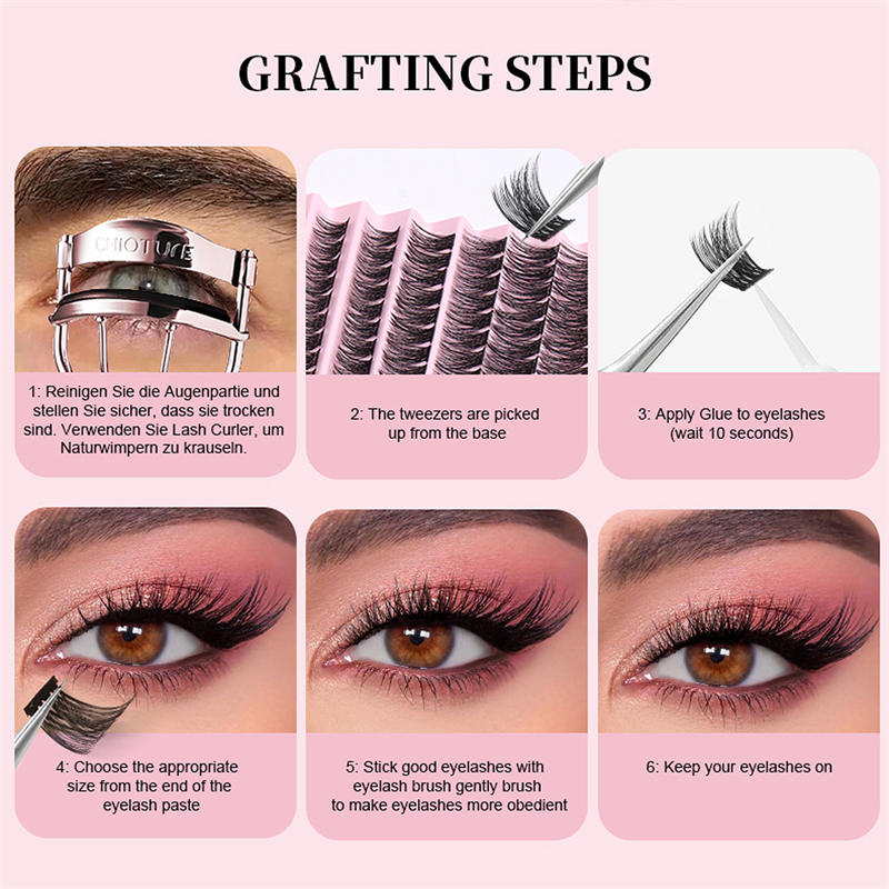 DIY Lash Clusters 112 Clusters False Eyelash Extensions Natural Look Fluffy Wispy Eyelashes (Cirrus,8-16mm Mix)
