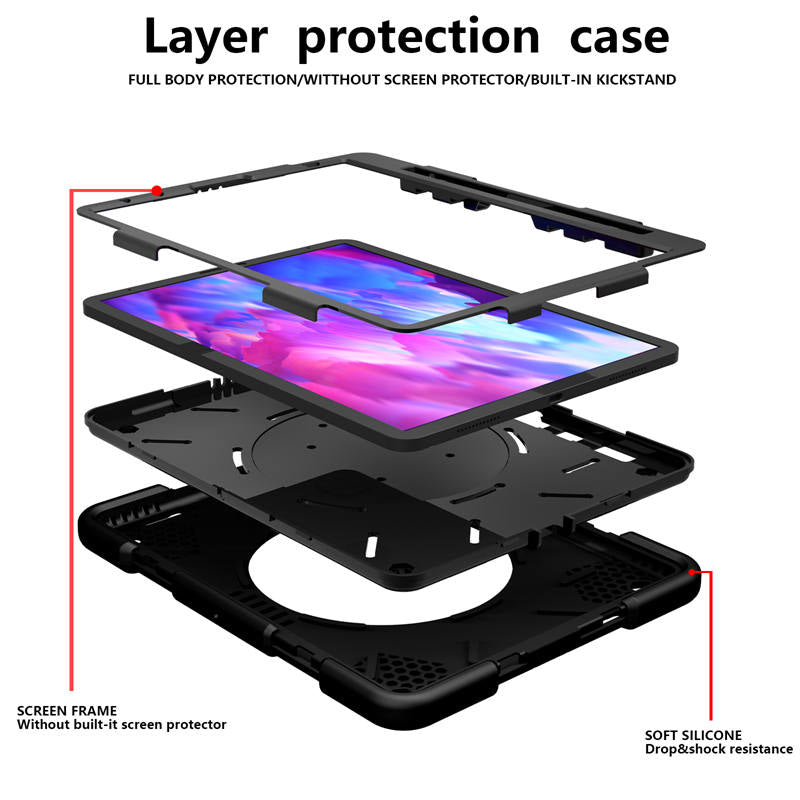 iPad Case For iPad Air 5 with 360¡ãSwivel Stand-Black