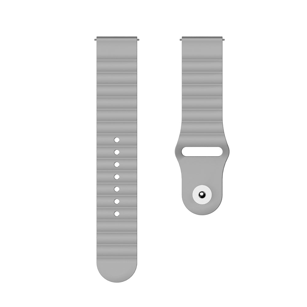 Wave Style Silicone Watch Band For Samsung Galaxy Watch 42/46mm Gear S3 Frontier/Classic(Gray)