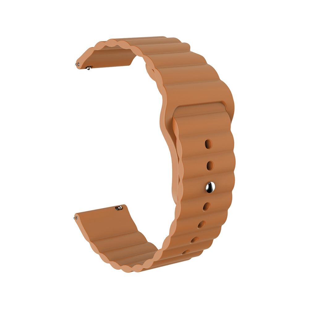Wave Style Silicone Watch Band For Samsung Galaxy Watch 42/46mm Gear S3 Frontier/Classic(Ginger)