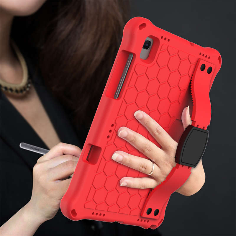 Hive SamSung Tablet Case For Sansung S6 10.5 (2019)/ S5E(2019)/Tab A7 (2020) Durable Stand Cover With Shoulder Strap-RedBlack