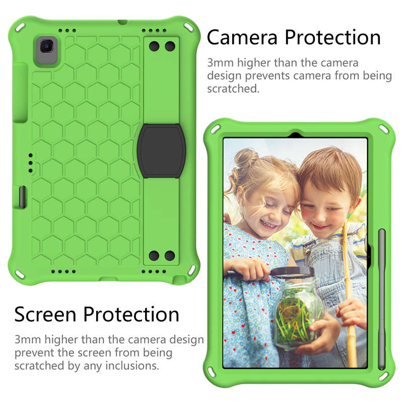 Hive SamSung Tablet Case For Sansung S6 10.5 (2019)/ S5E(2019)/Tab A7 (2020) Durable Stand Cover With Shoulder Strap-GreenBlack