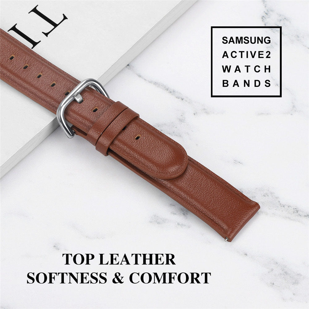 Fashion Leather Watch Band For Samsung Galaxy Watch 42/46mm Gear S3 Frontier/Classic(Brown)