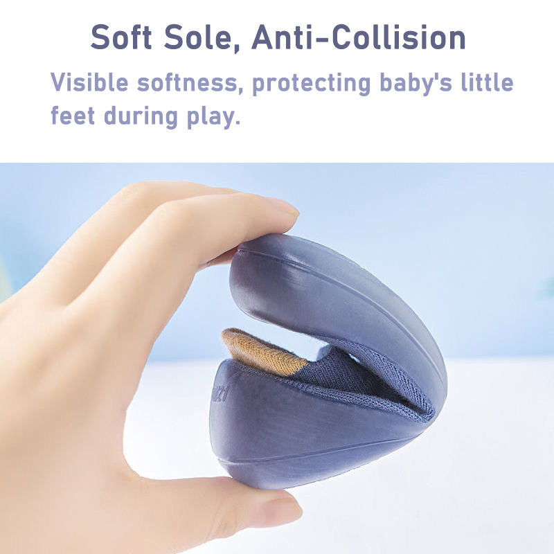 Baby Sock Shoes Soft Sole Non-Skid Slip On Sneakers First Walking-Blue