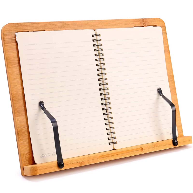Foldable Book Stand Reading Frame Rest holder Cookbook /Tablet PC textbook/Music Document Stand Desk Bookrest with Retro Hollow -Good Luck
