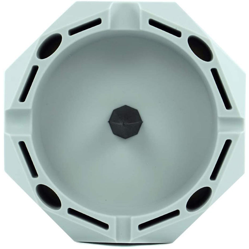 Geometric Silicone Ashtray Eco-Friendly Portable Unbreakable Tabletop Tray for Cigarettes Cigar -Gray