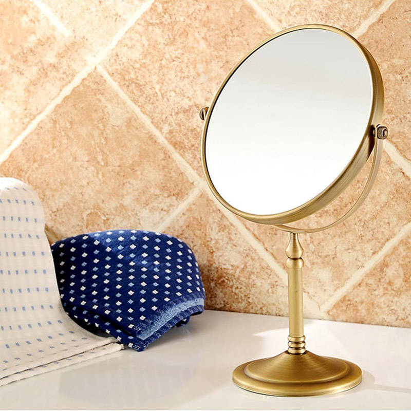 Home & Living6in Standing Mirror Dual-Sided Magnifying Makeup Mirror-Gold