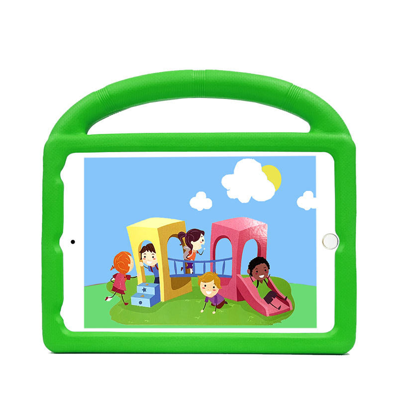 Wheel iPad Case For iPad Mini 1/2/3/4/5 Shockproof Stand Cover With Handle Stand-Green