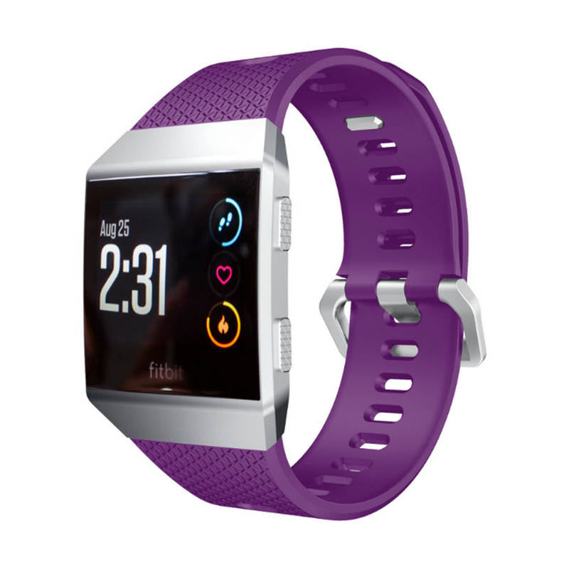 Soft Silicone Band For Fitbit Ionic Smart Watch Replacement Accessories-Purple
