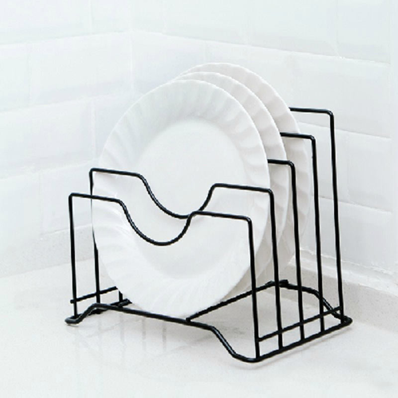 Simple Houseware Kitchen Pot Lid Rack Holder Organizer Black