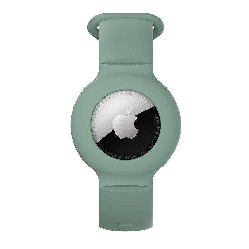 Apple Airtags Watch Strap Silicone Protective Sleeve-SageGreen