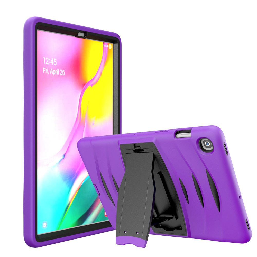 Shock Wave Kickstand Case Anti-Fall Protection For Samsung Tab S5E 10.5 T720/T725(2019)-Purple