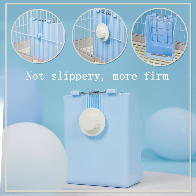 Rabbit Hay Feeder Plastic Food Bowl Feeder-Blue
