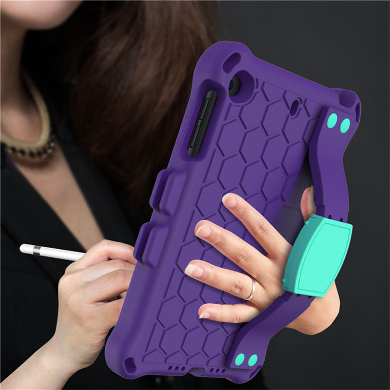 Hive iPad Case For iPad Mini 1/2/3/4/5 Durable Stand Cover With Shoulder Strap-PurpleAqua