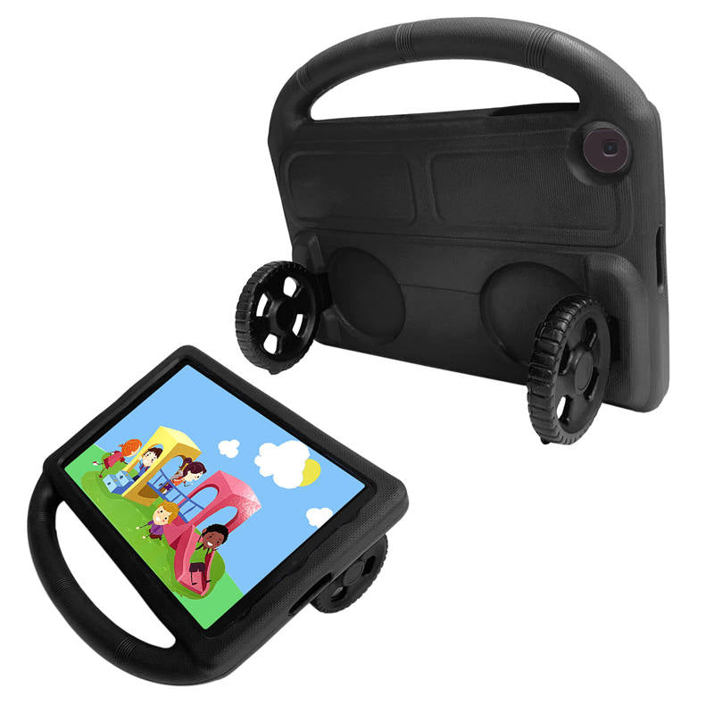 Wheel Samsung Tablet Case For Tab A 10.1 T510/T515(2019) Shockproof Stand Cover With Handle Stand-Black