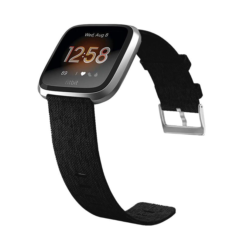 FB Watch Band Quick Release Replacement Wristband Breathable Strap For Fitbit Versa/Fitbit Versa 2/Fitbit Versa Lite For Women-Black