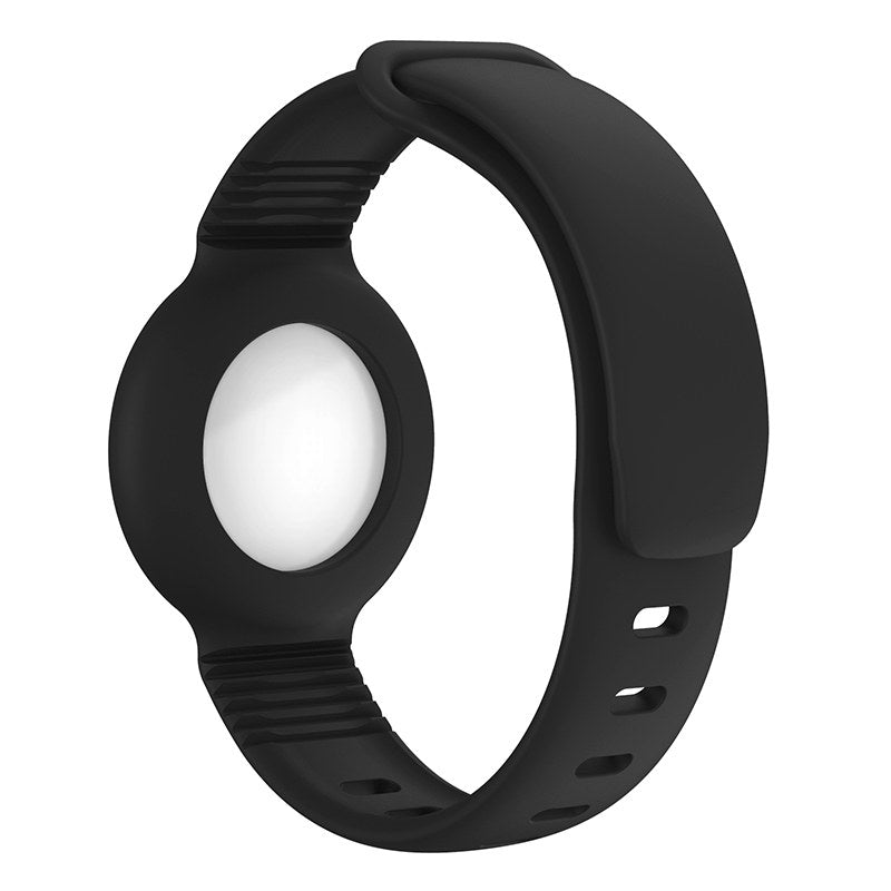 Apple Airtags Watch Strap Silicone Protective Sleeve-Black