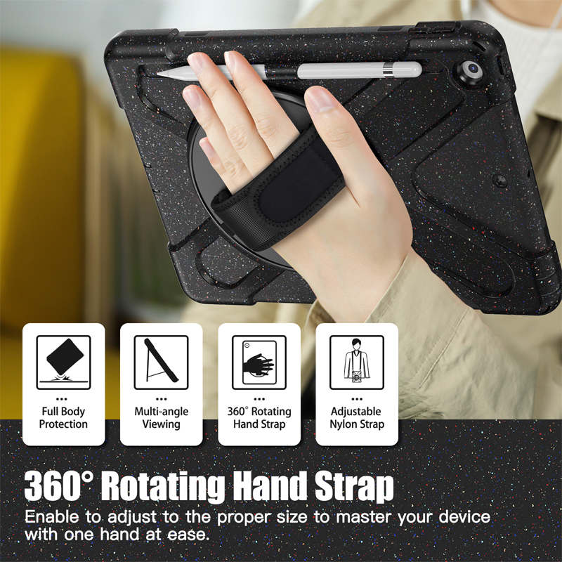Full Body Protective Case with 360¡ã Rotate Hand Strap/Stand for iPad 10.2 inch