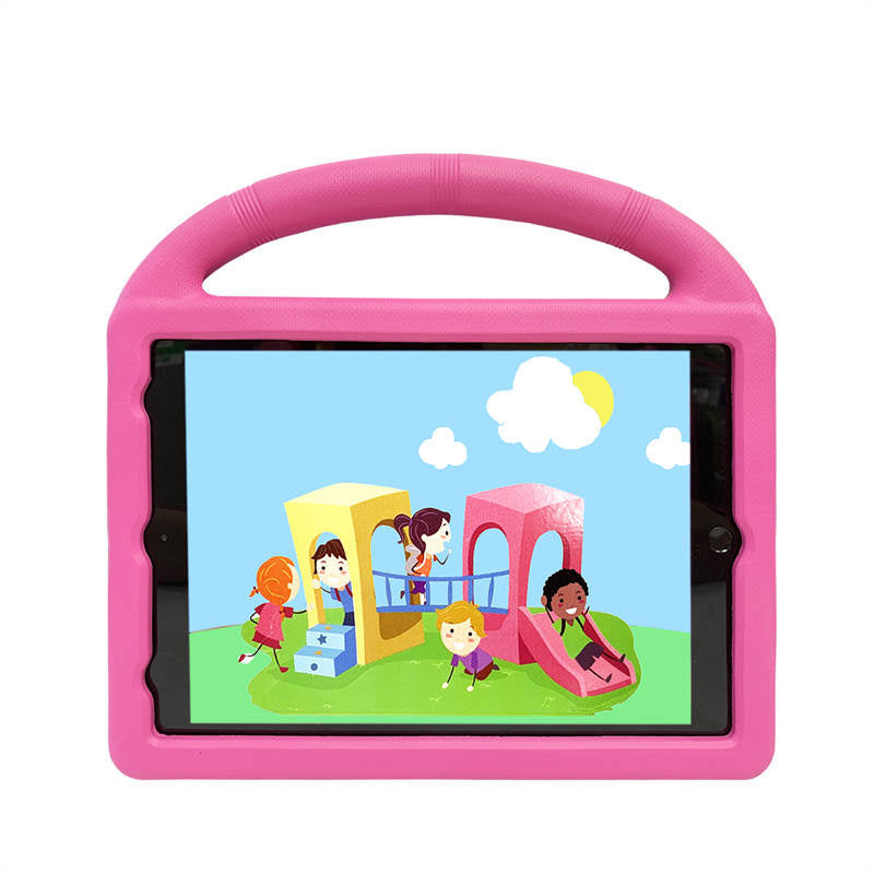 Wheel iPad Case For iPad 7/8/9 Air 3 Pro 10.5 inch Shockproof Stand Cover With Handle Stand-Rose