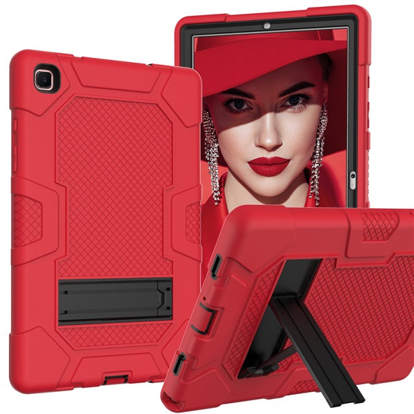 B3 Robot Tablet Case Silicone Shockproof Protective Stand Cover For Samsung Galaxy Tab A7 10.4 T500/T505/T507/T505N(2020)-Red&Black