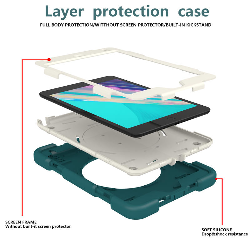 iPad Case For iPad Mini 4/5 with 360¡ãSwivel Stand-Blackish Green