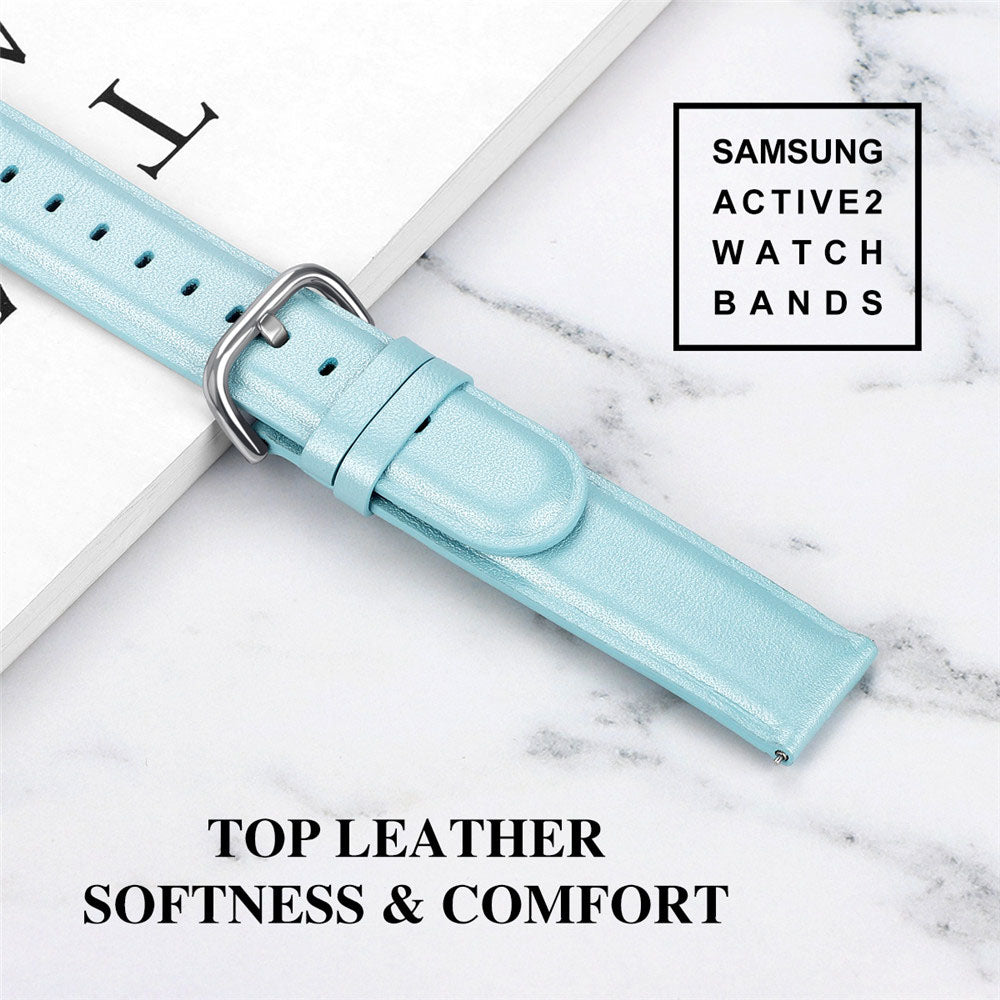 Fashion Leather Watch Band For Samsung Galaxy Watch 42/46mm Gear S3 Frontier/Classic(Blue)