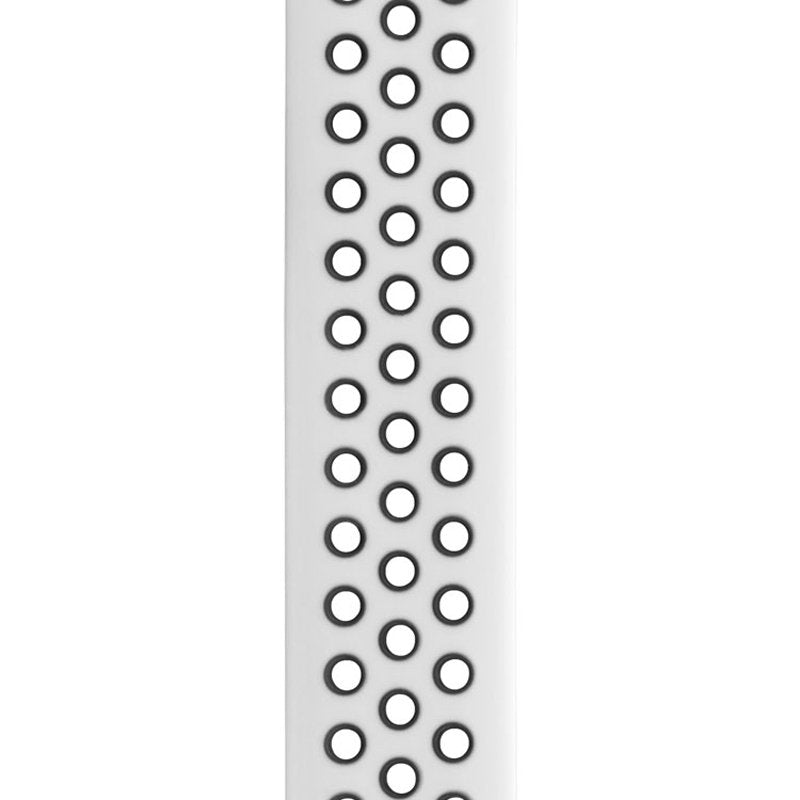 Sports Breathable Silicone Solo Loop Watchband for Apple Watch Series 6/5/4/3/2/1/SE-WhiteGray