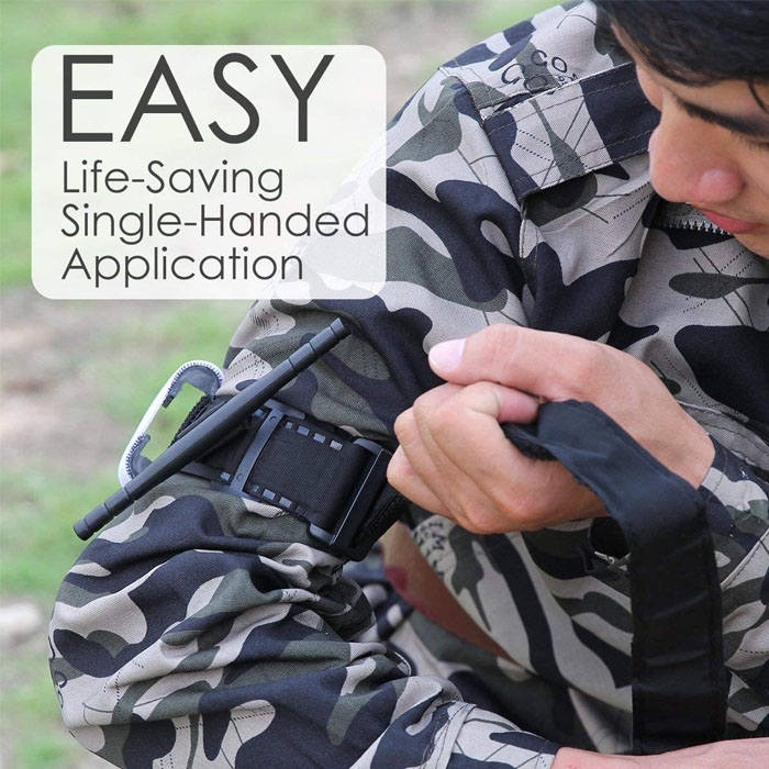 3 Pack Emergency Outdoor Tourniquet First Aid Tactical Life Saving Hemorrhage Control Bandage