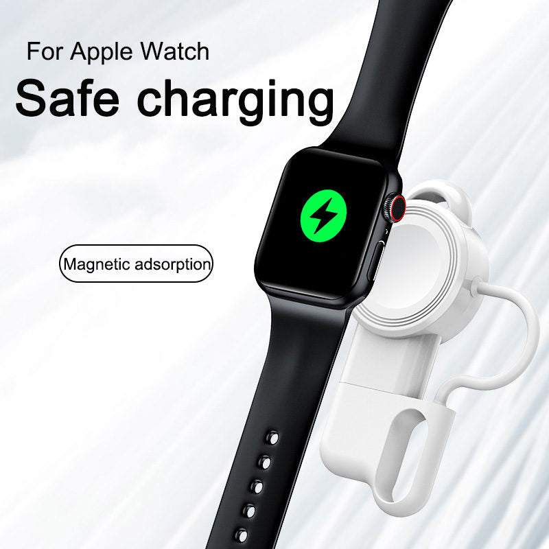 USB Portable Magnetic Watch Wireless Charger for Apple Watch 1/2/3/4/5/6/SE-White