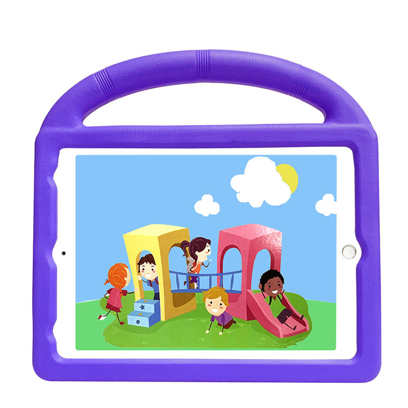 Wheel iPad Case For iPad 9.7inch Air1/2 Pro9.7 Shockproof Stand Cover With Handle Stand-Purple