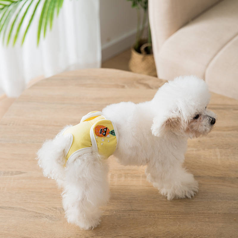 Washable Diapers Reusable Highly Absorbent for Doggy Female in Period-Pineapple