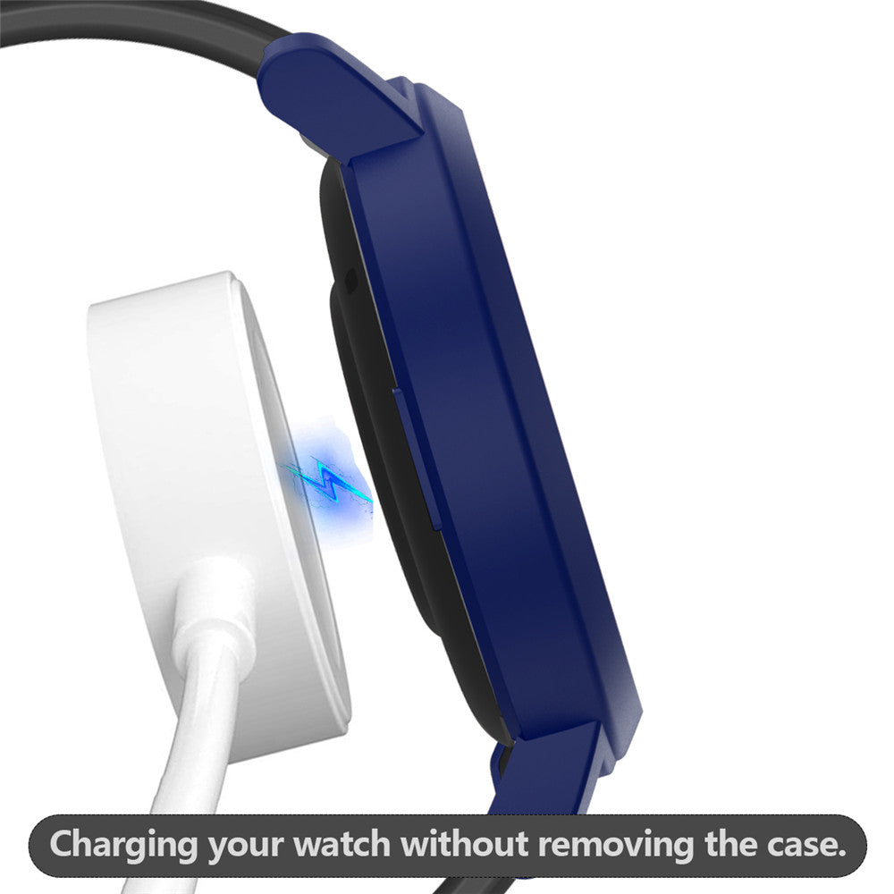 Matte PC Case With Tempered Glass Cover For Huawei GT2 42MM/46MM-Midnight Blue