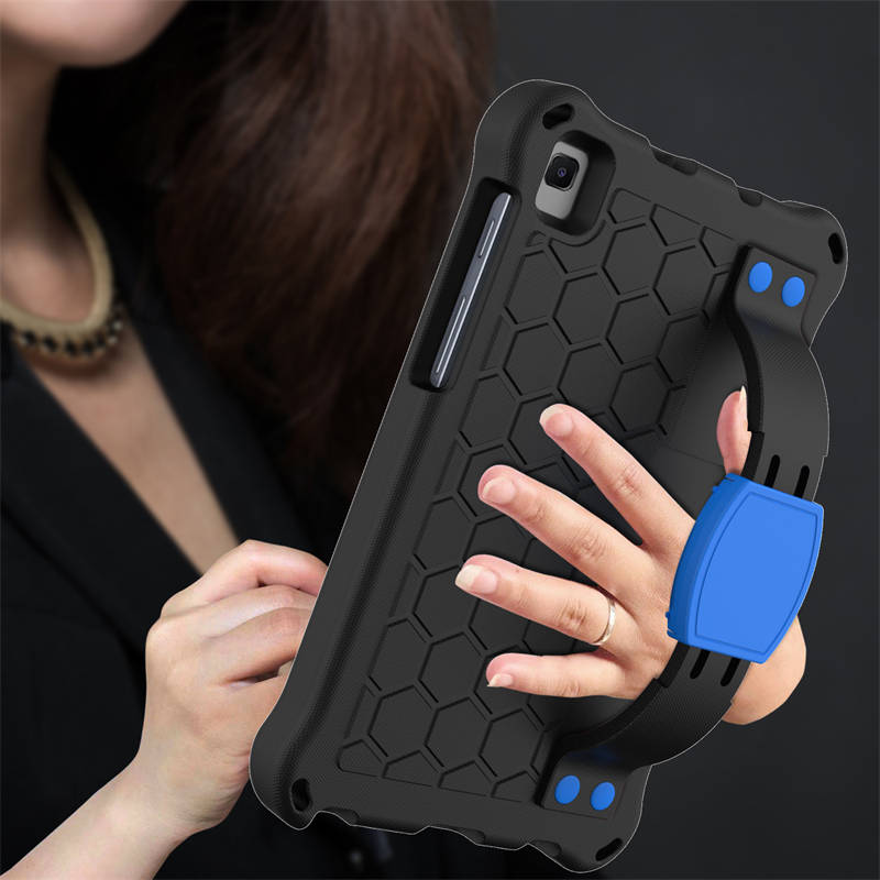 Hive Tablet Case For SamSung Tab A7 Lite 8.7(T220/T225) 2021/Tab A8 (P200/P225) 2019 Durable Stand Cover With Shoulder Strap-BlackBlue