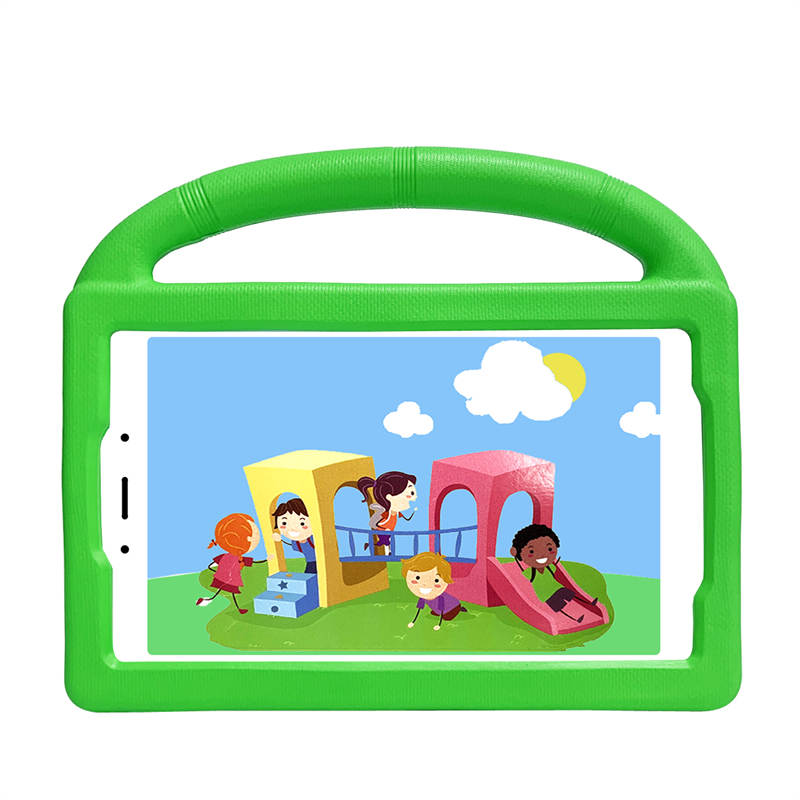 Wheel Samsung Tablet Tablet Case For 8.0inch Tab A 3 4 E/8.7inch Tab A7lite Shockproof Stand Cover With Handle Stand-Green