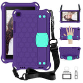 Hive SamSung Tab A 8.0 T380/T385/T387/T377/T330 Tablet Case Durable Stand Cover With Shoulder Strap-PurpleAqua