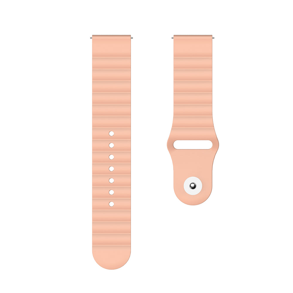 Wave Style Silicone Watch Band For Samsung Galaxy Watch 42/46mm Gear S3 Frontier/Classic(Flesh)