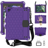 Hive iPad Case For iPad 5/6/Pro 9.7/iPad9.7 Durable Stand Cover With Shoulder Strap-PurpleBlack