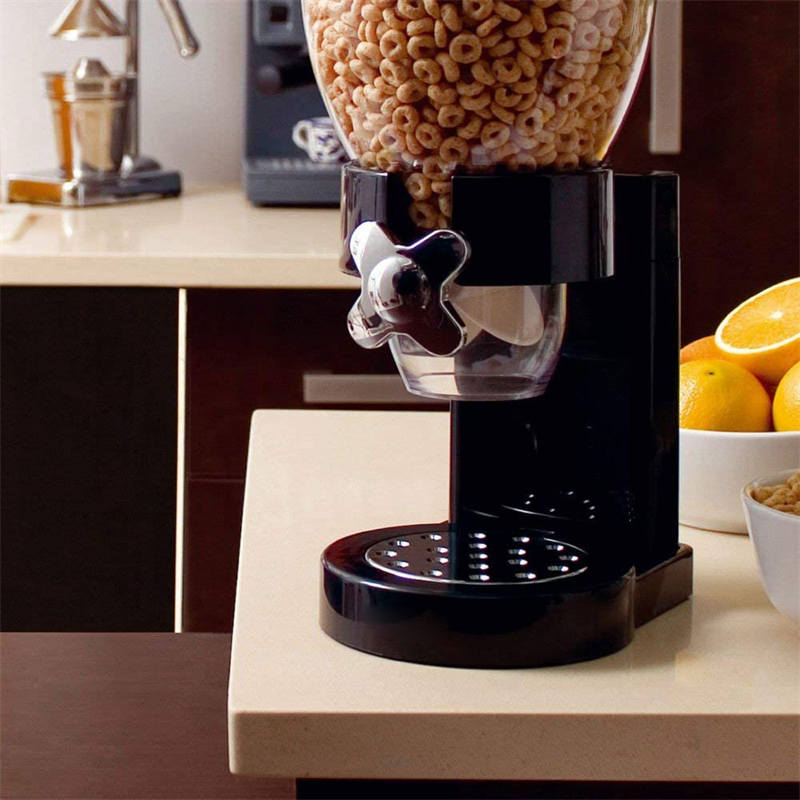 Dry Food Cereal Control Convenient Storage Single Control Black