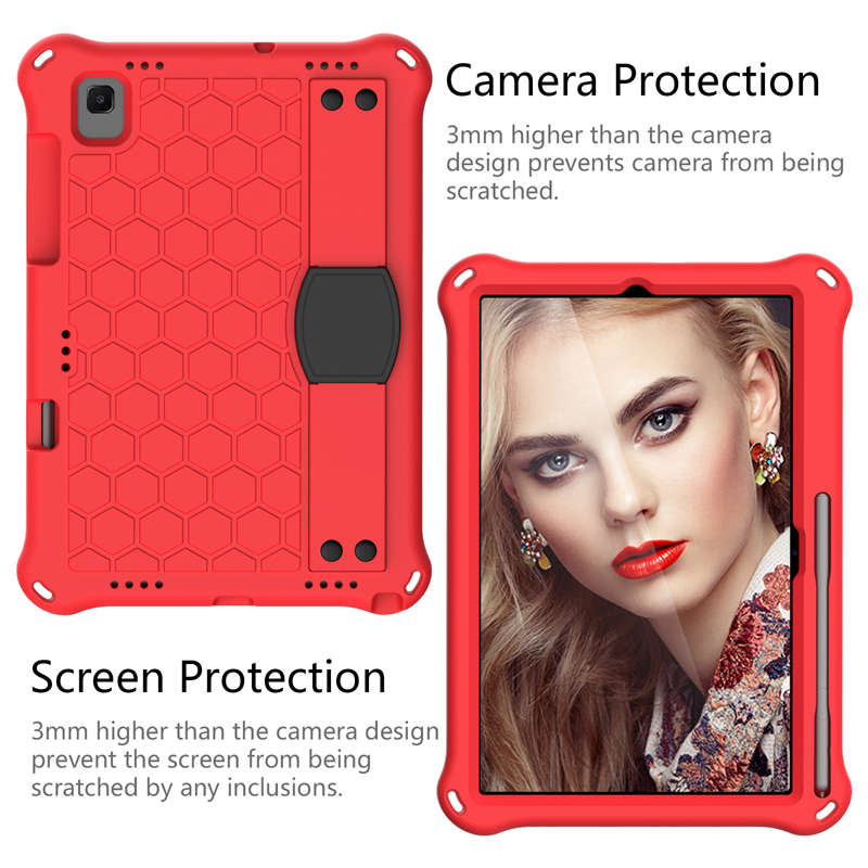 Hive SamSung Tablet Case For Sansung S6 10.5 (2019)/ S5E(2019)/Tab A7 (2020) Durable Stand Cover With Shoulder Strap-RedBlack