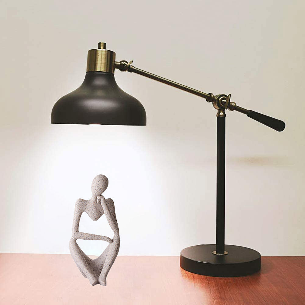 The Thinker Resin Statues for Home Decor Modern Home Office Shelf Desktop Bookshelf Decor -Right